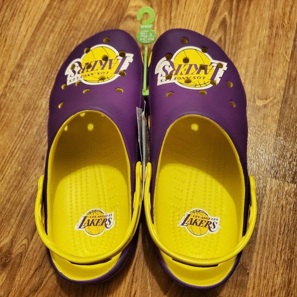 Crocs x Los Angeles Lakers Classic Clogs Men 8 Women‎ 10 Purple Slip On New